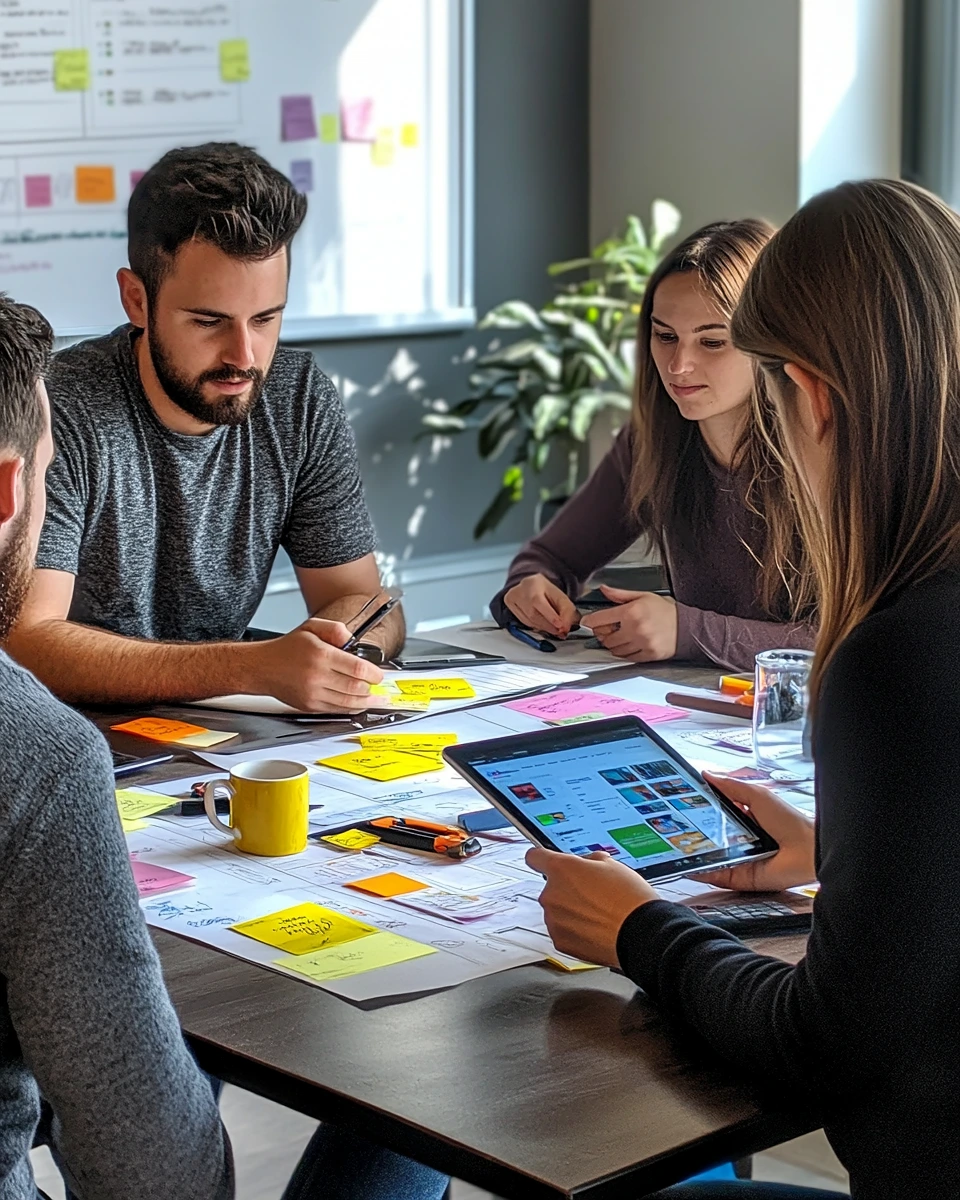 Equipo de profesionales trabajando en una estrategia de Contenido SEO Equipo de profesionales trabajando en una estrategia de Contenido SEO